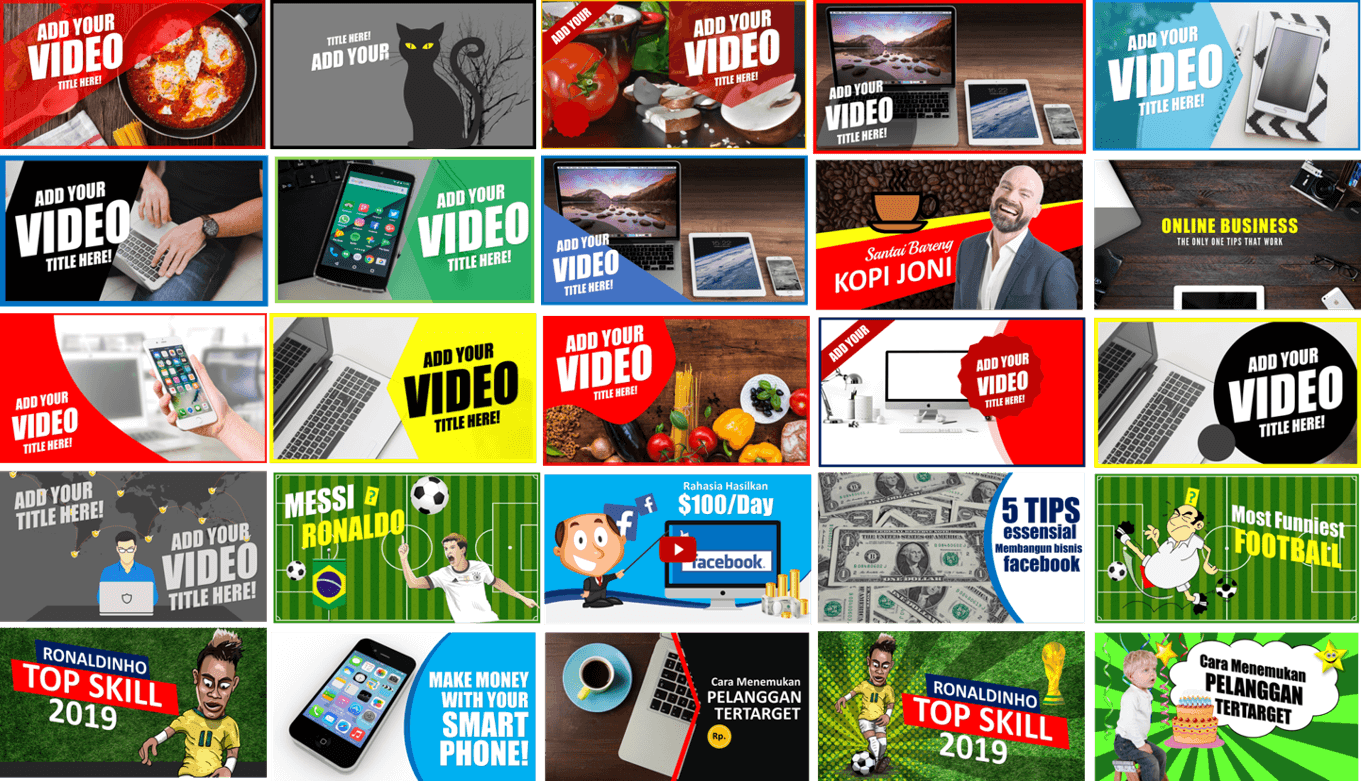 Buy Youtube Thumbnails Templates Pack - Thumbnails Monster